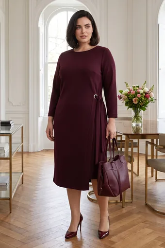 Bordo kleita ar kaklasaiti